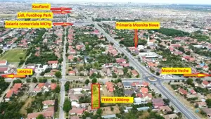 Teren 1.000 mp, zonă centrală Moșnița Nouă –  toate utilitățile - imagine 2