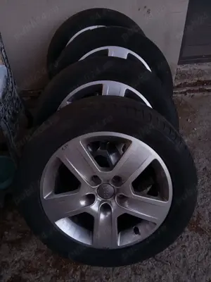 De vânzare 4 jante din aliaj pe 16" (inci) , cu cauciucuri pe ele 225/50/ZR 16 cadou la jante ,  - imagine 2