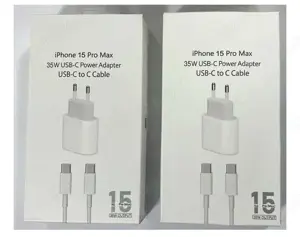 set Incarcator 35w fast charge iPhone 15 16 Pro Max , adaptor priza + cablu incarcare , noi sigilate
