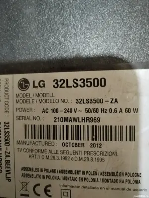Dezmembrez LG 32LS3500 - imagine 5