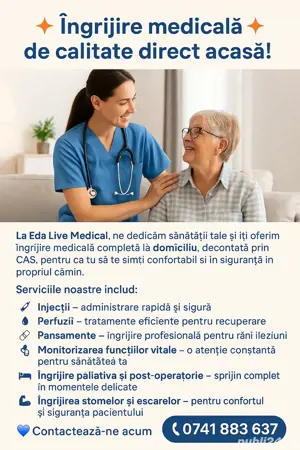  Îngrijire medicală de calitate direct acasă!