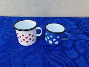 Cana Emailata Cu Maner, Retro, 8 cm | 7 cm