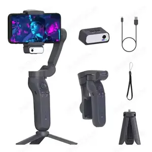 Gimbal L9 Lite Stabilizator, Portabil Pliabil cu 3 Axe cu Obiective Ultra Larg cu Urmarire AI, Negru