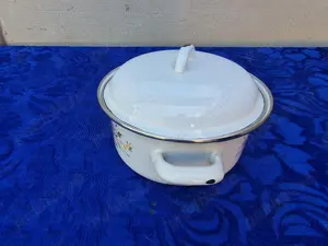 Home Decor | cratita, oala emailata, diametru 20 cm - imagine 3