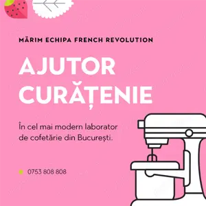 Angajăm Ajutor Curățenie - French Revolution