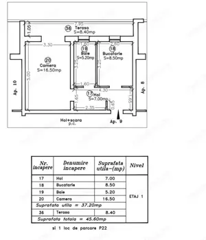 Giroc - Ap de 1 cam - Su:45mp - Centrala proprie - Finisaje premium - imagine 5