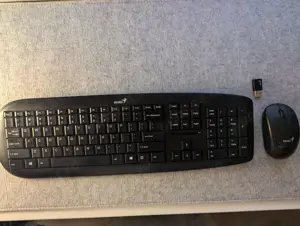 kit tastatura si mouse optic wireless cu stick genius - imagine 2