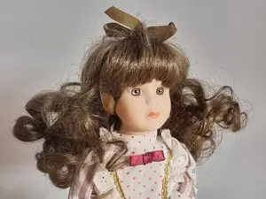 Papusa de portelan, colectie vintage, inaltime 27 cm - imagine 3