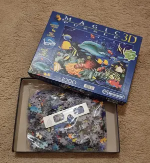 Puzzle Clementoni 1000 piese, cu imagine 3D, ochelari inclusi, 69x50cm