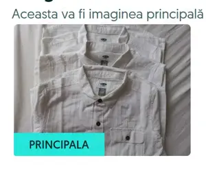3 cămăși cu mânecă scurtă, Old Navy, 128cm, 8 ani, H17