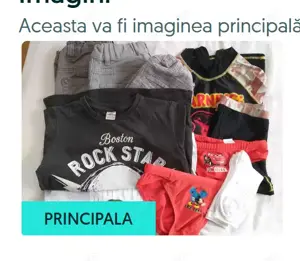 Set hăinuțe vară 7-8 ani, H7 (pantaloni scurti,tricouri,slipi,sosete)