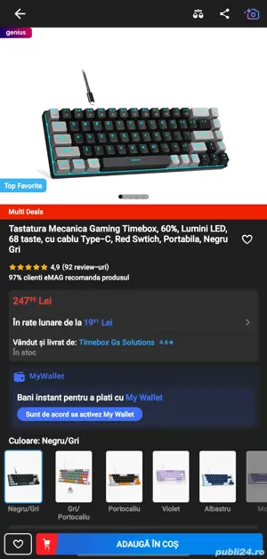 Tastatura Mecanica Timebox Mageegee