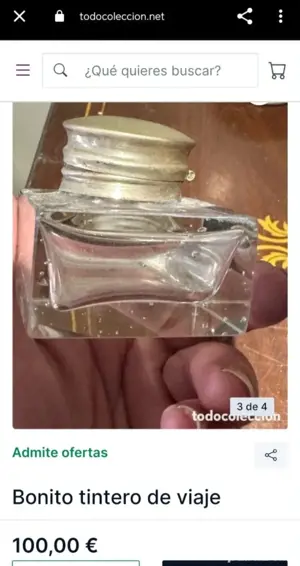 Călimară franceză de cerneală anii 1880-1900 - imagine 5