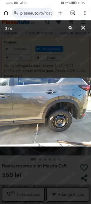 Roata rezerva slim MAZDA Cx 5 Benzina  - imagine 4