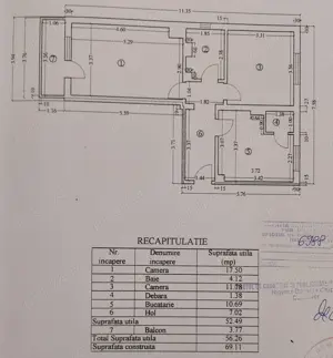 De vânzare apartament cu 2 camere decomandat