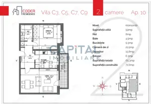 Comision 0% I Pret cu TVA inclus I Apartament 2 camere fabulos! - imagine 11