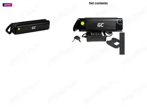 Baterie pentru Biciclete Electrice Green Cell 36V 11.6Ah 418Wh XLR 3 pin Li-Ion E-Bike Silver Fish c