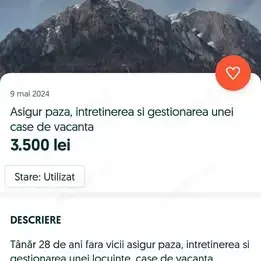 Caut de munca la o vila