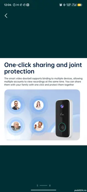 Sonerie Wifi fără fir cu aplicație pe telefon - imagine 3