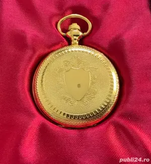 Ceas buzunar 47mm Quartz Von Hattenberg Gold Full Hunter 14"