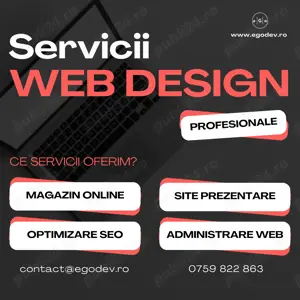 Creare Site Web | Design | Optimizare SEO - Magazine Online, Site-uri de Prezentare - de la 1500 RON