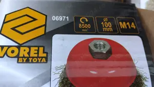 Perie circulară din sârmă pt flex 100mm -115 mm- 125 mm  Vorel si Yato - imagine 5