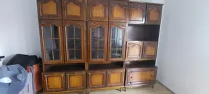 Vând bibliotecă modulara  din lemn masiv,h 220 cm L 270 cm - imagine 2
