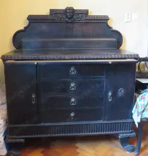 Mobila antica, piese complete pentru sufragerie, Stil Baroc, an in jur de 1910