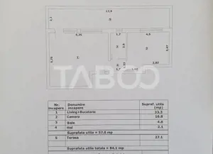 Apartament 2 camere decomandat 47 mp utili + terasa 27 mp nou 2025 - imagine 2