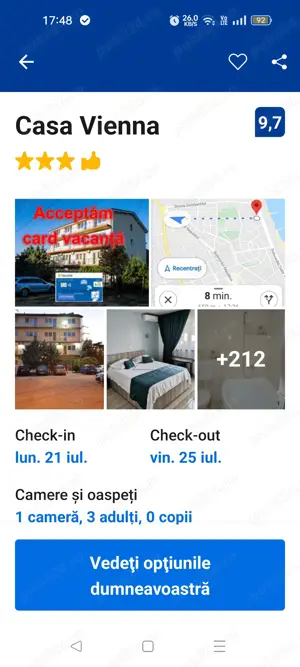 Cazare Eforie Nord Casa Vienna 3 stele card vacanță se emite factura  - imagine 2