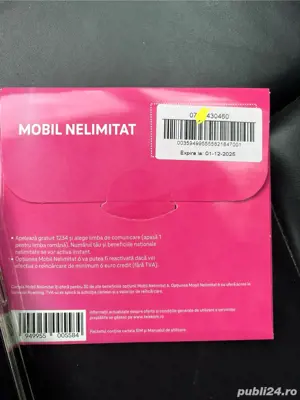 Cartela Sim Telekom Numar Usor Frumos Gold Aur Vip de forma 07x4 430 460 sigilata !! 249 Lei