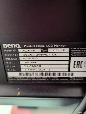 Monitor Benq 24' XL2411-B  - imagine 3