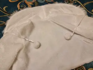 Capa alba din blanita pentru mirese, Capa blana mireasa, M-L - imagine 2