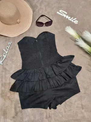 Salopeta cu pantalon scurt Derek Heart, marimea XL - imagine 3