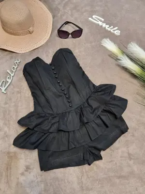 Salopeta cu pantalon scurt Derek Heart, marimea XL - imagine 2