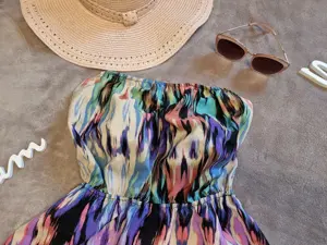 Rochie deosebita cu trena, marimea 40, rochita multicolora - imagine 4