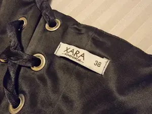 Rochie satin, sarafan negru, marimea 38 - imagine 5