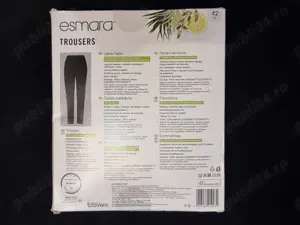 Pantalon dama marimea 42, negru, usori de vara, lejeri, noi - imagine 3