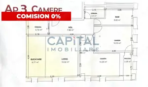 COMISION 0% - APARTAMENT 3 CAMERE, BLOC 2025
