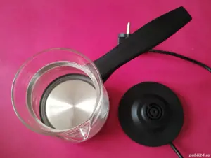 Ibric electric, inox si sticla, nou - imagine 3