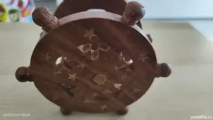 Suport pahare lemn trandafir  - imagine 2