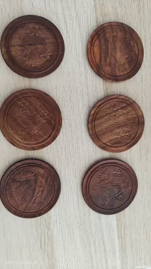 Suport pahare lemn trandafir  - imagine 4