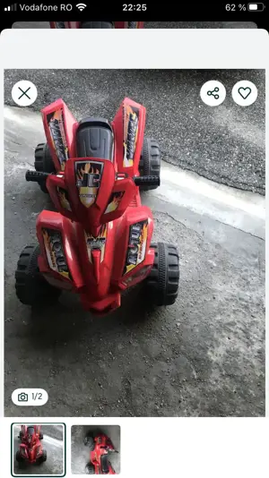 Atv electric rosu în stare noua pentru copii