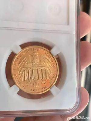 Medalie Germania comemorarea daramarii zidului Berlinului, placata aur