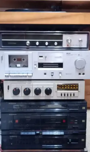 Linie audio HIFi vintage dublu deck Pioneer amplificator tuner statie Electromures pick-up Tesla - imagine 3