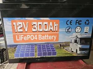Baterie LiFePO4 12V 300Ah Acumulator camper barca NOU rulota camper - imagine 2