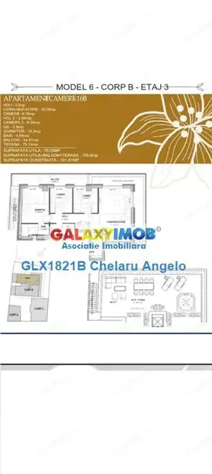 Unirii 4 camere + Terasa 216 mp, etj 3 3 in complex rezidential 2025 - imagine 12