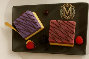 Prajitura Raw Vegana Duo Fruitee Mango Afine si Zmeura