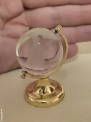 glob pământesc din cristal, decorativ, miniatura