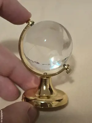 glob pământesc din cristal, decorativ, miniatura